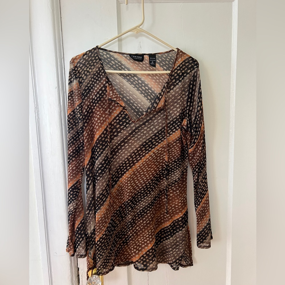 New York & Company sheer blouse, cover up or minidress